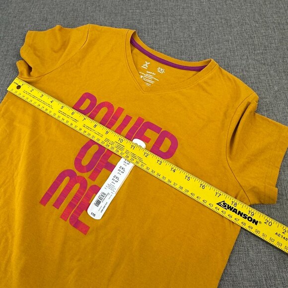 NEW! Xersion Big Girls T-Shirt "Power Of Me" 2XL Cotton‎ Blend Quick Dry V-Neck - Picture 5 of 7